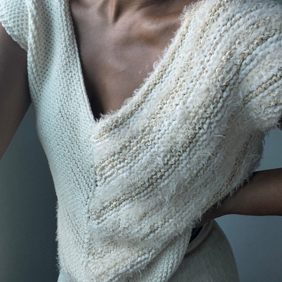 vintage nubby textured slouchy sweater - Picture 3 of 8